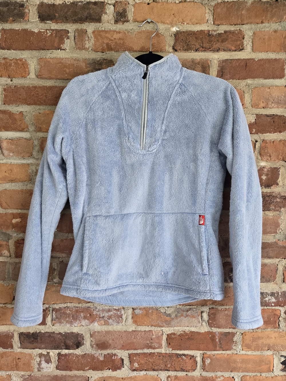 The North Face Women's Light Blue Half-Zip Sherpa Fleece